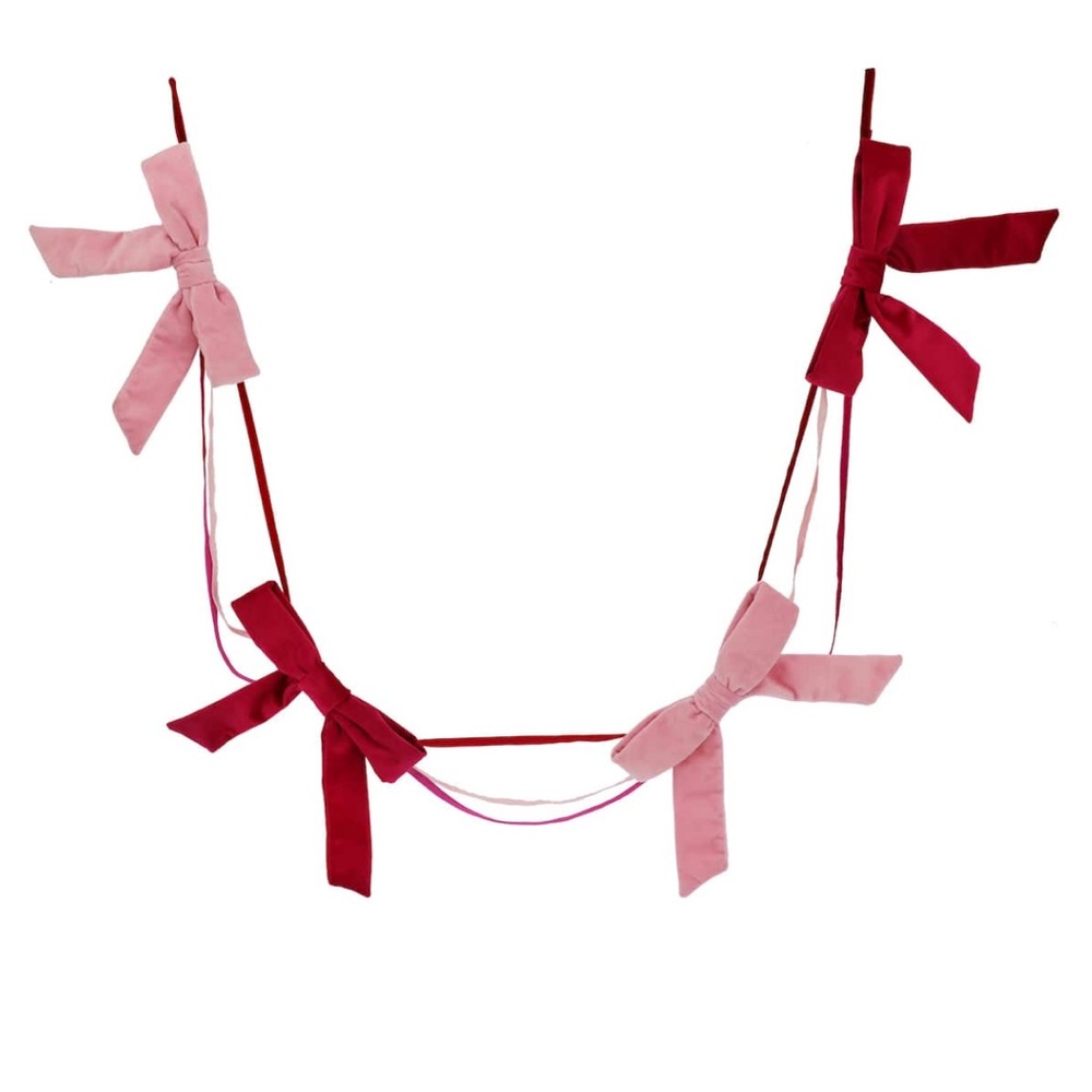Red and Pink Bow Garland from Michaels